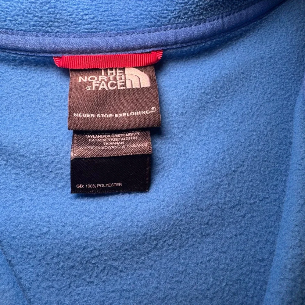 The North Face Mens TKA 100 Glacier 1/4 Zip Fleece Pullover Blue Yellow XL